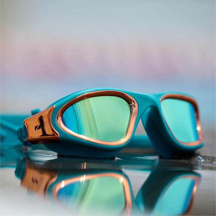 2024 Zone3 Vapor Swim Goggles SA23GOGVA106 - Teal / Cream / Copper